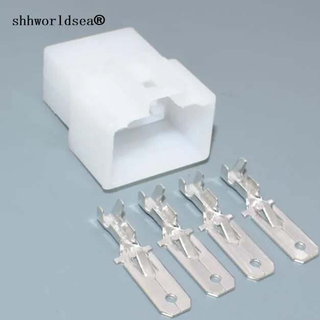 Shhworldsea 4 Pin 6 3 серия PA66 женский и мужской Электрический разъем 7122 2446 pin мм Авто