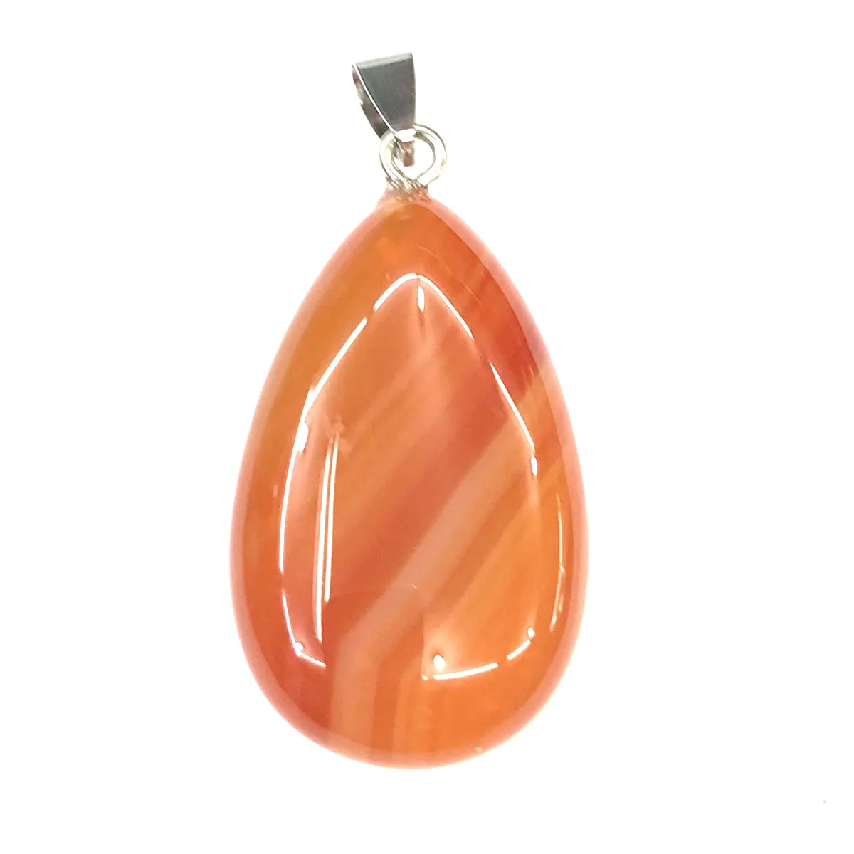 Red Agate0 Натуральный камень кулон в форме капли воды форма Кристалл Агаты ожерелье кулон для изготовления ювелирных изделий хорошее качество Размер 24 мм x 43 мм - Окраска металла: Red Agate0