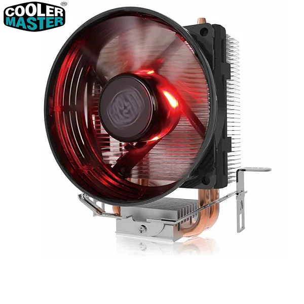 Red Edition Кулер Cooler Master T20 2 медные тепловые трубки кулер для процессора Intel 775 115X AMD AM4 AM3 cpu Радиатор 95,5 мм 3pin Вентилятор охлаждения процессора ПК тихий - Цвет лезвия: Red Edition