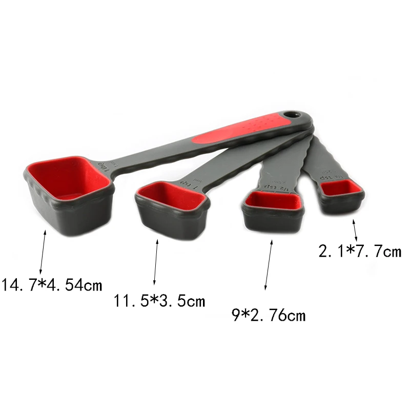 Мерная ложка из пищевого пластика 4 шт./компл.|Мерные ложки| |