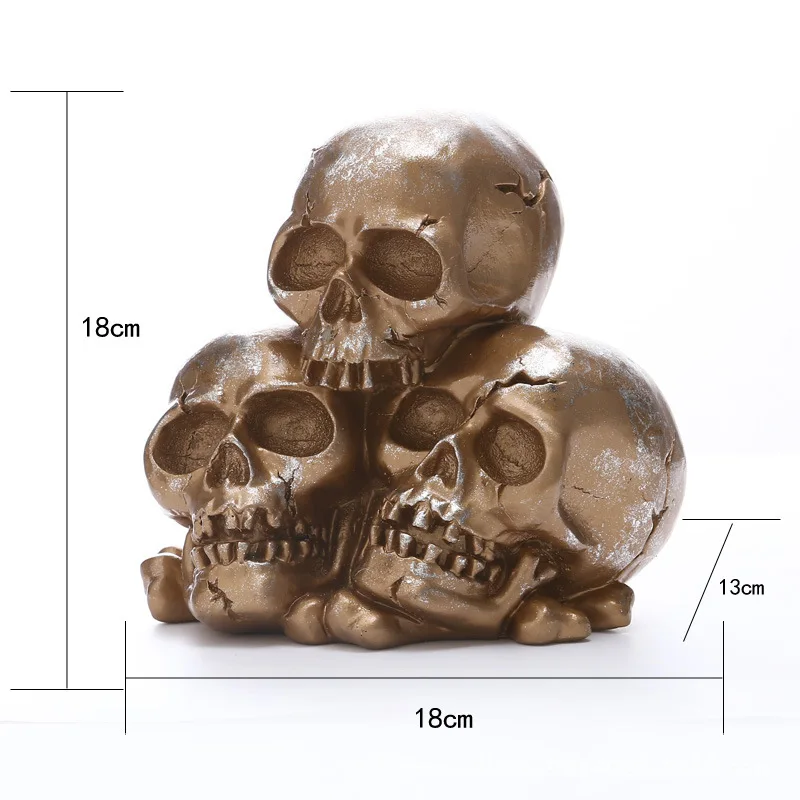 Креативный домашний декор ужасов ремесла №3 статуя черепа из смолы скульптура