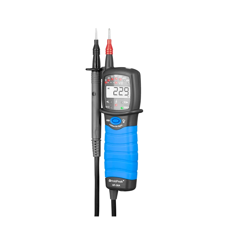 HoldPeak HP-38A ЖК-дисплей Электронный тестер напряжения тока цифровой Автоматическое отключение питания AC/DC с низкой батареей