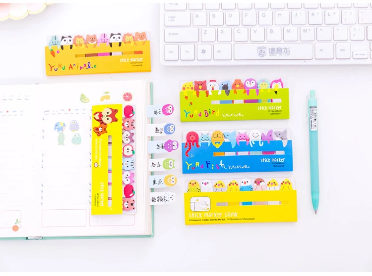 CXZY cat kitti rilakkuma sticky note kawaii index Блокнот записная книжка наклейка для планировщика пост милый лист канцелярские товары Корея 3B822