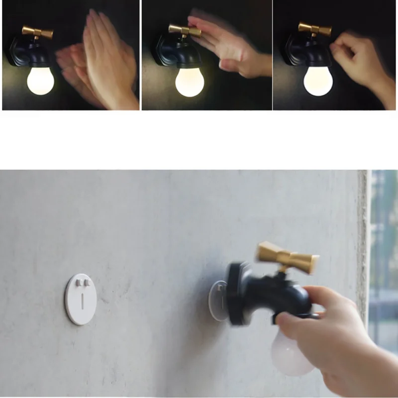 5 в светодиодный ночник креативный кран типа умное Голосовое управление USB