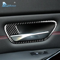 airspeed 2pcs carbon fiber car interior door handle cover trim door bowl stickers for bmw m4 f82 accessories car styling