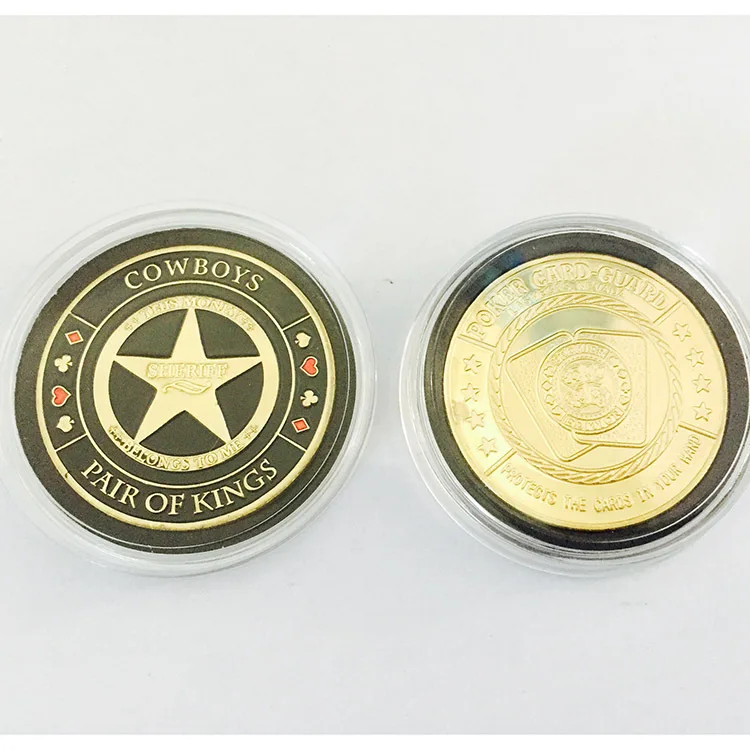 Новые продукты Пара королевских казино Cowboys покерный чип металлический вызов