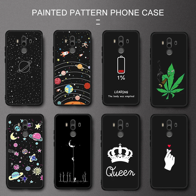 Матовый чехол из ТПУ с рисунком для Huawei P20 Lite P9 P8 2017 Mate 10 Pro P10 мягкий принтом сердца