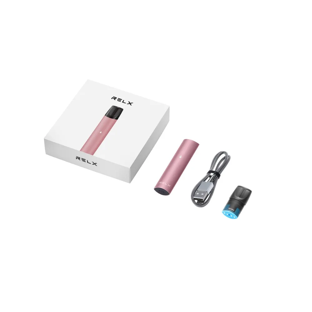 Relx Vape ручка стартер наборы Розовый Портативный 350 мАч Quick Charge сборка-в батарея