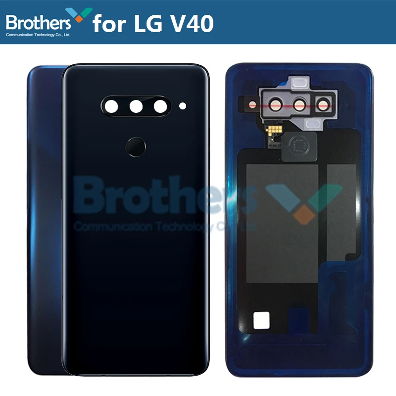 Корпус аккумулятора для LG V40 ThinQ крышка с объективом камеры гибким кабелем Fingprint