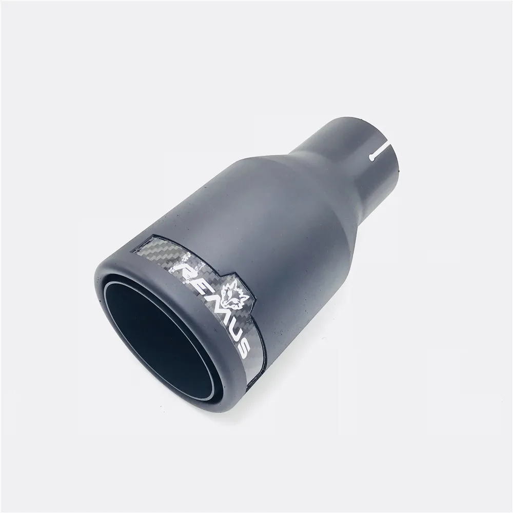 Универсальный Remus глушитель трубы автомобиля Стайлинг Inlet54mm Outlet76mm Remus 1 шт. нержавеющая сталь с углеродным волокном