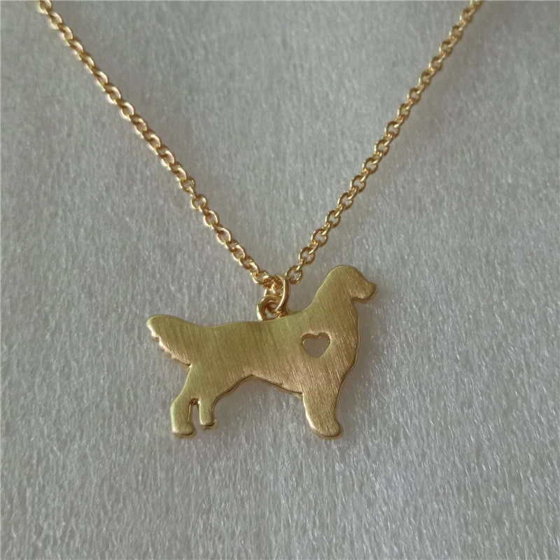 10 шт./лот D010_Cute Golden Retriever ожерелье Собака подвеска собака порода очарование