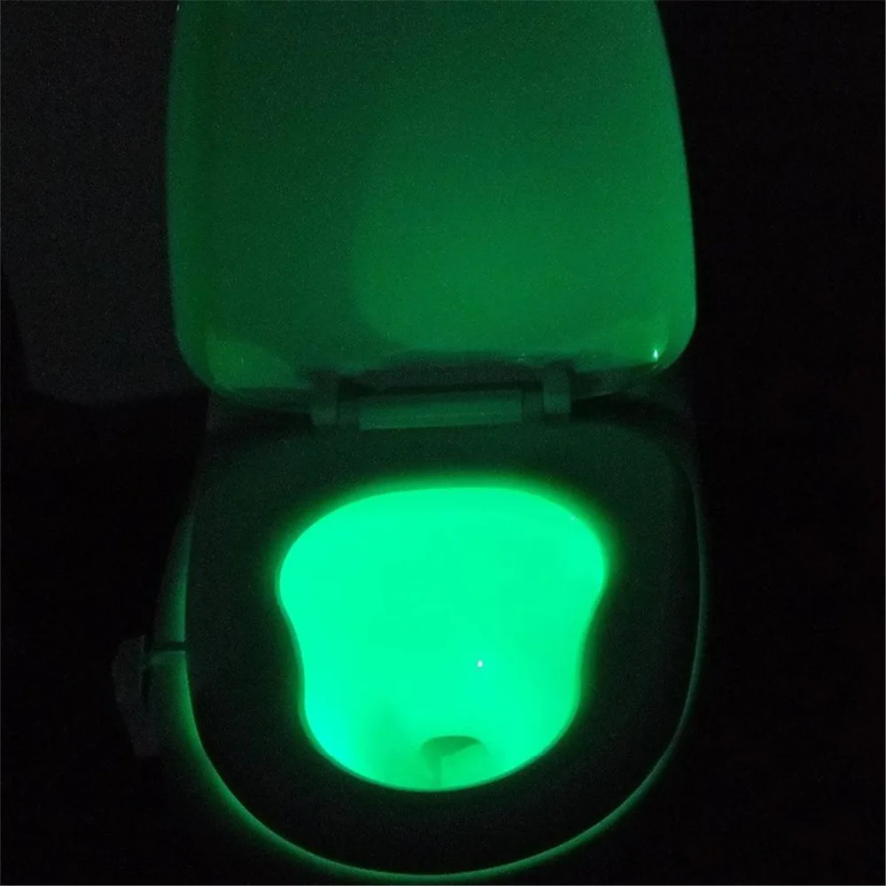 Умная Ночная лампа для унитаза с датчиком движения PIR WC водонепроницаемая