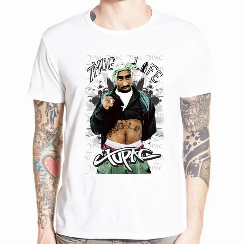 Tupac 2pac Хип Хоп футболка в уличном стиле Летняя Повседневная с короткими рукавами