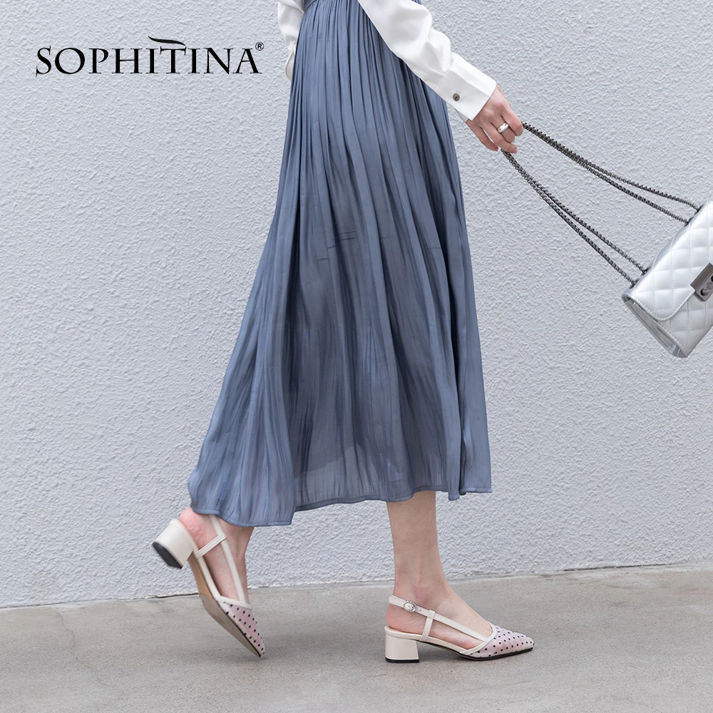 SOPHITINA/весенние туфли лодочки без шнуровки Модные женские замшевые на