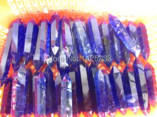 

1kg (17-25pcs) smelt blue quartz crystal point wand (7-10)cm