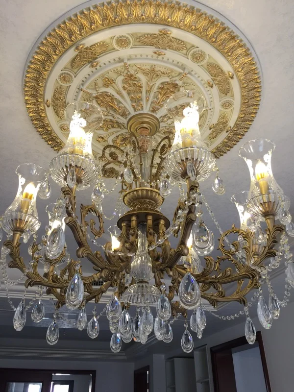 Подгонянная бронзовая стеклянная затененная Люстра для столовой освещение