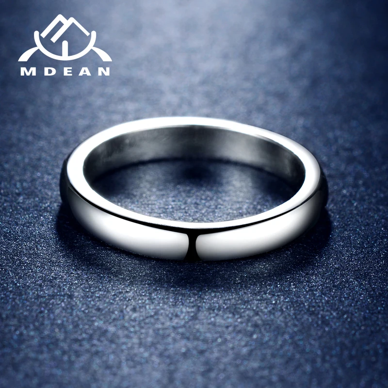 Кольцо MDEAN круглое из белого золота для женщин ювелирное изделие с прозрачным