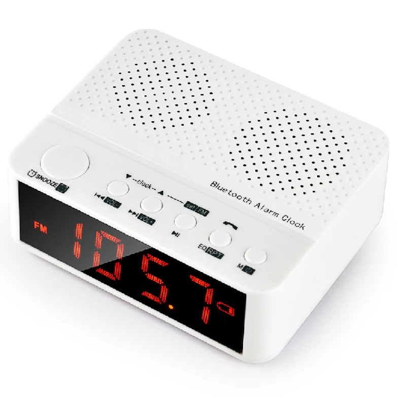 Noyazu Bluetooth Беспроводной Динамик со светодиодной Дисплей Будильник FM Радио