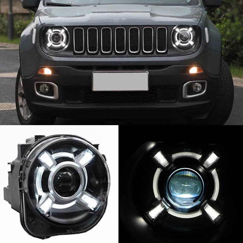2015-2018 For Jeep Renegade HID LED Headlight with DRL and Bi-xenon Projector | Автомобили и мотоциклы