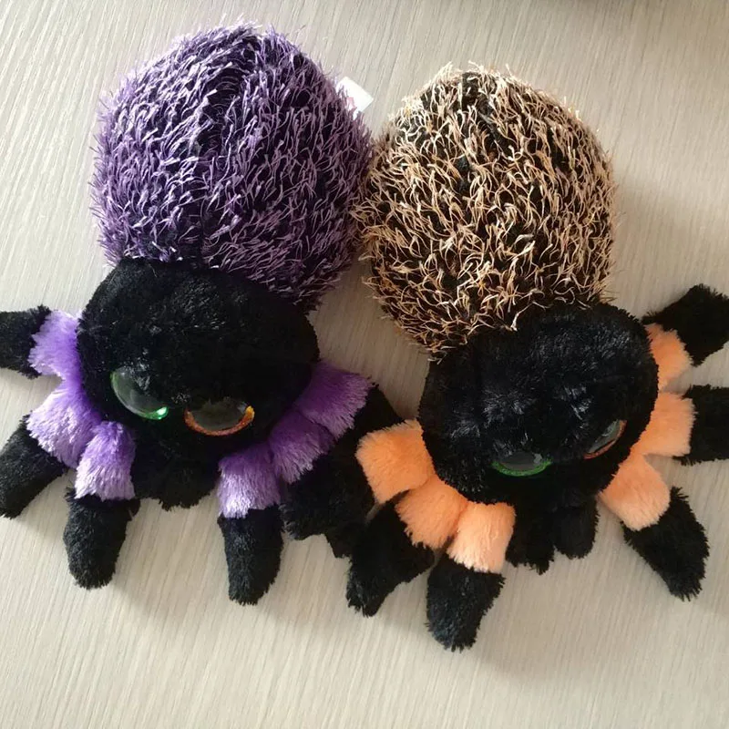 TY Beanie Boos 6" 15см Плюшевый паук Кроули из коллекции регулярных заполненных игрушек с большими глазами, мягкая кукла, милые дети.