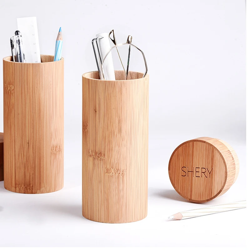 Модный бамбуковый держатель для очков мужчин и женщин круглый чехол