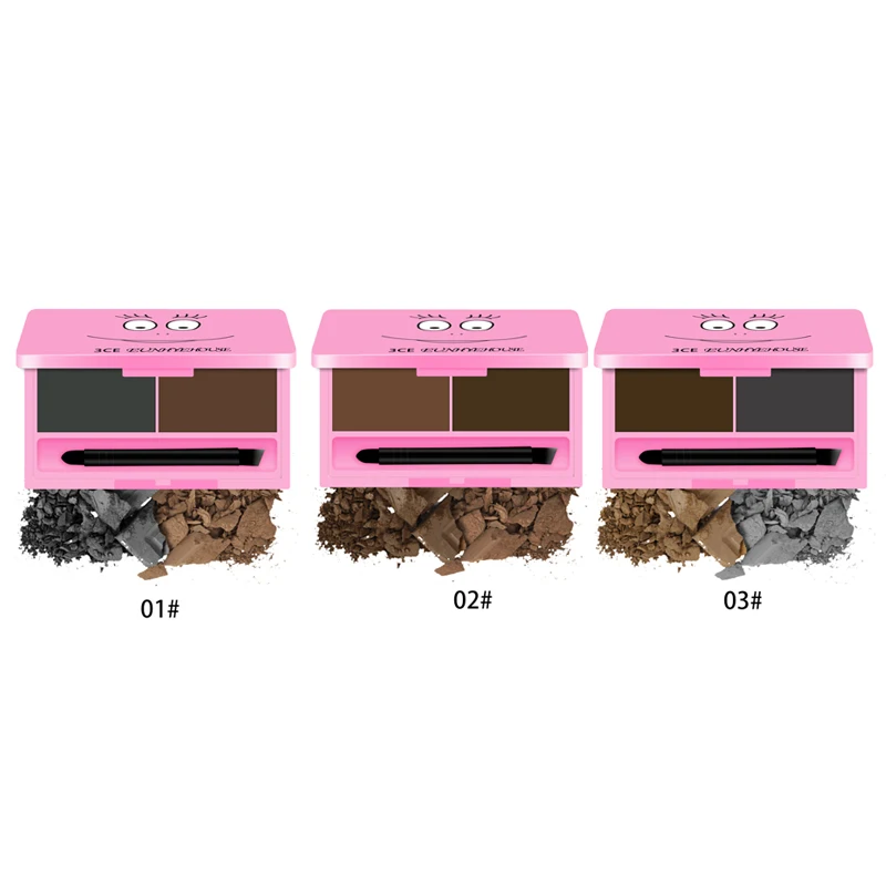 Set 3CE Eunhye House бренд EyesMakeup карандаш для бровей 2 цвета долговечный легко носить натуральные глаза двухцветная пудра для бровей - Цвет: Set
