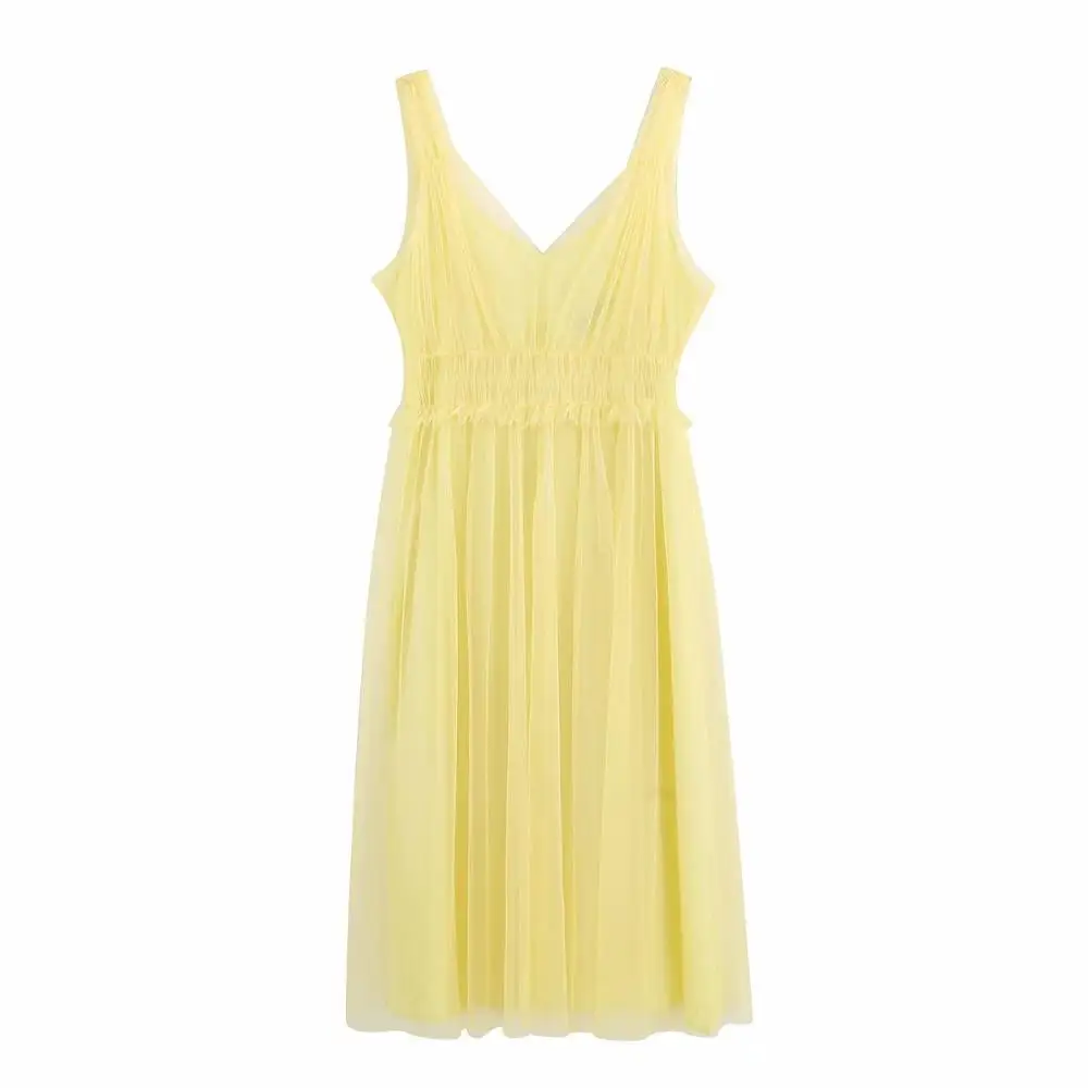 2019 новое женское длинное платье без рукавов с ламиантами и оборками из сетчатой