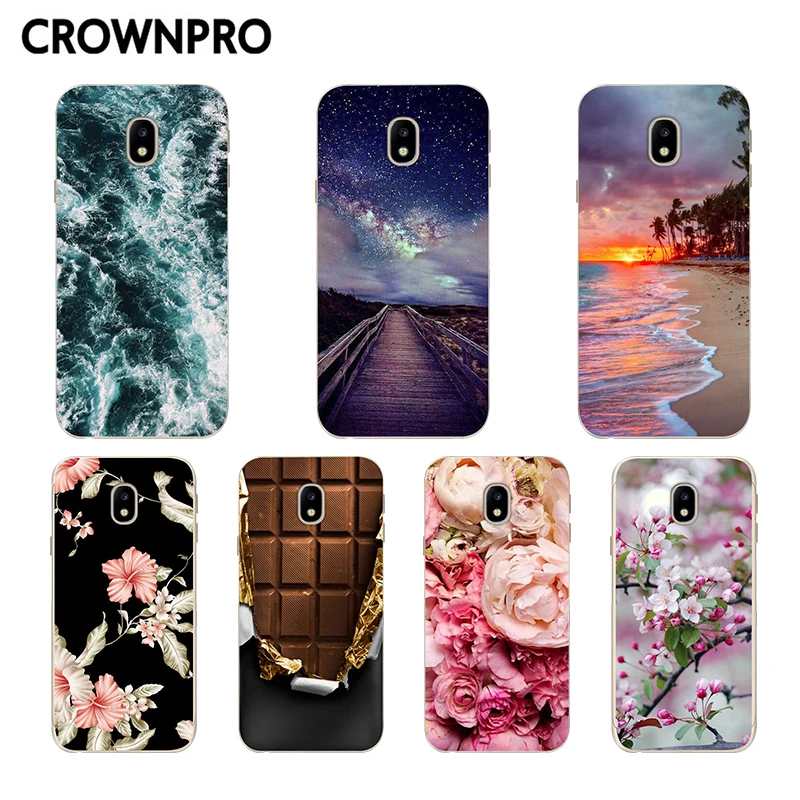 CROWNPRO чехол s для samsung J7 чехол Мягкая силиконовая задняя накладка из ТПУ чехол для Funda samsung Galaxy J 7 J730 J7Pro Pro Чехол для телефона