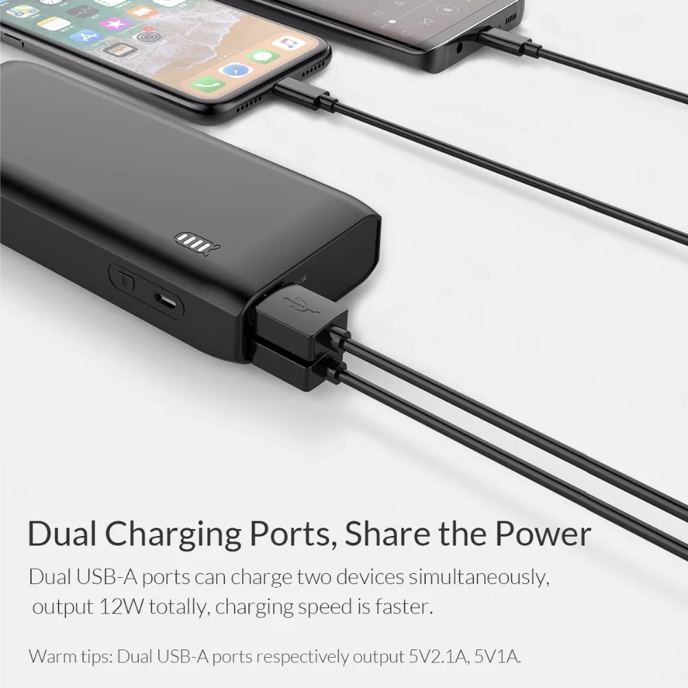 ORICO 10000 мАч Внешний аккумулятор Двойной USB порт 12 Макс выход универсальное USB зарядное устройство для мобильного телефона планшета