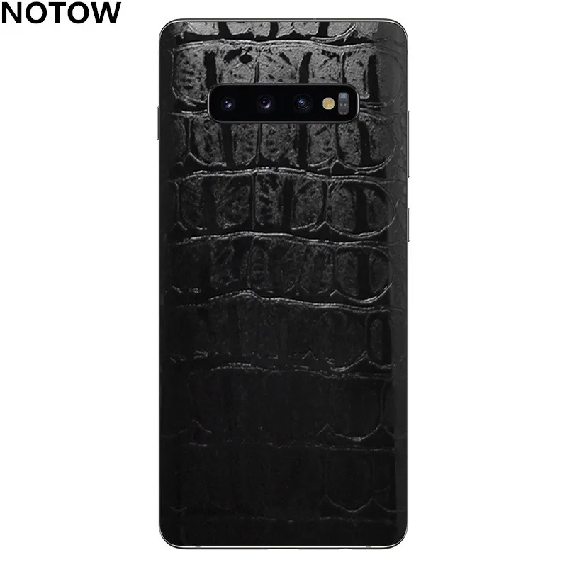 NOTOW модная наклейка из крокодиловой кожи ПВХ Черная защитная пленка для Samsung Galaxy