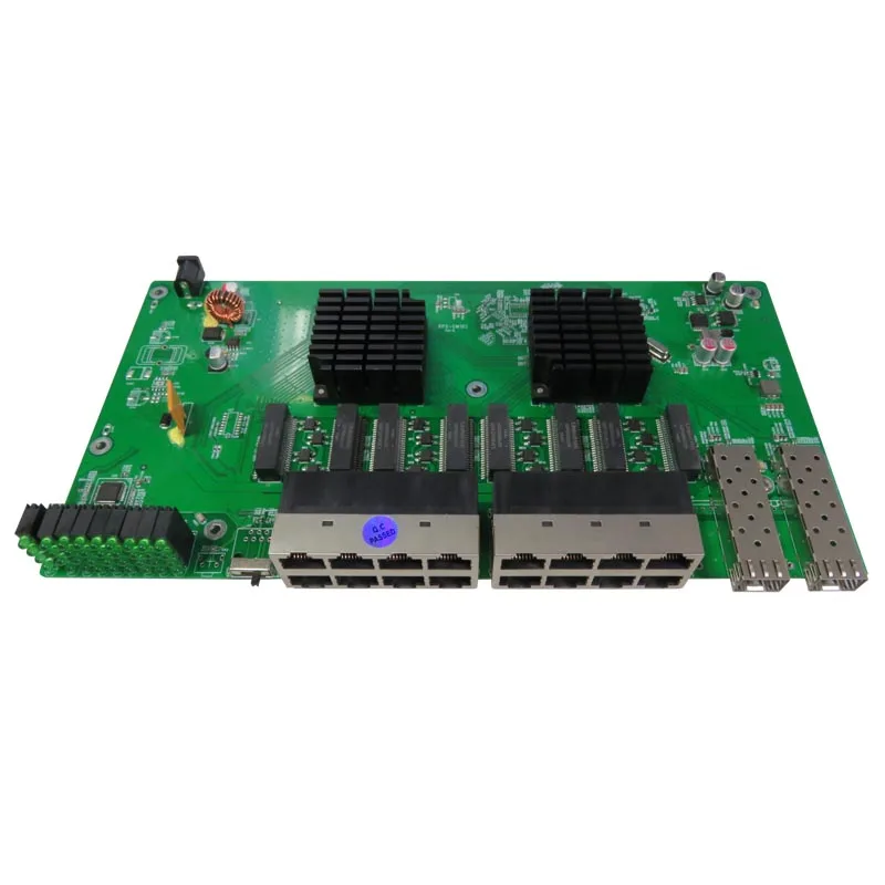Poe переключатель обратный коммутатор pcb с 16 GE портами 2 sfp оптоволоконный порт poe коммутатор сетевой гигабитный коммутатор Vlan веб управляемый