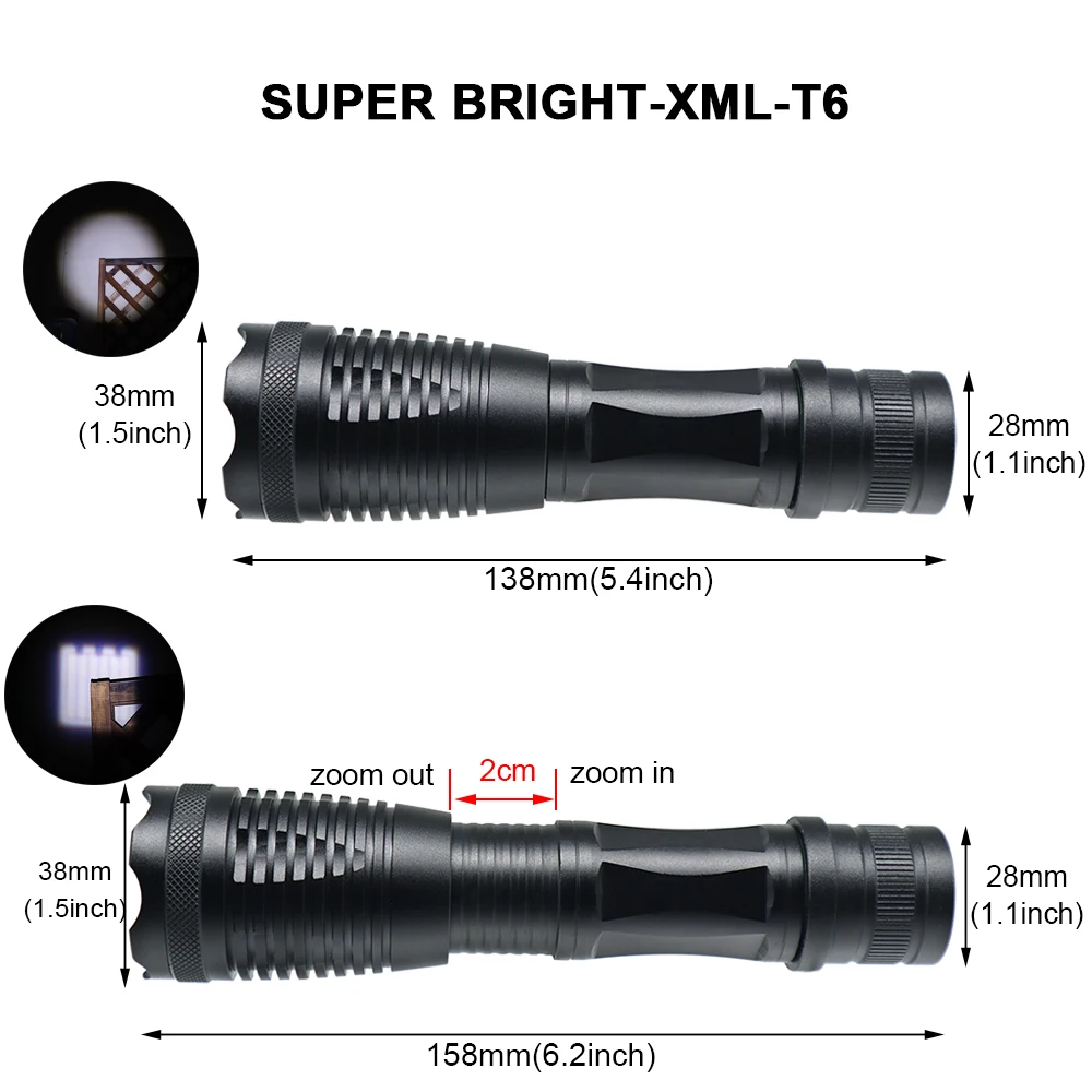 Перезаряжаемые фонарик переносной уличный походный XML T6 светодиодный бликов