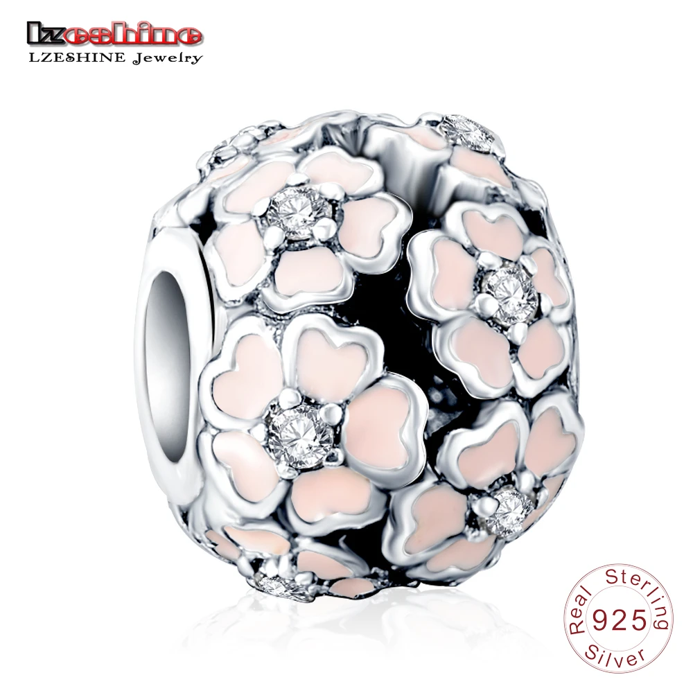 LZESHINE модный подлинный 925 стерлингового серебра Элегантные Подвески-шармы Pandora