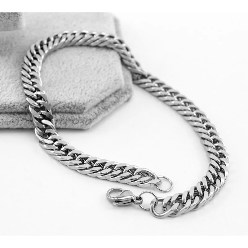 Браслеты цепочки pulseira masculina из нержавеющей стали 7 мм мужские и ювелирные изделия