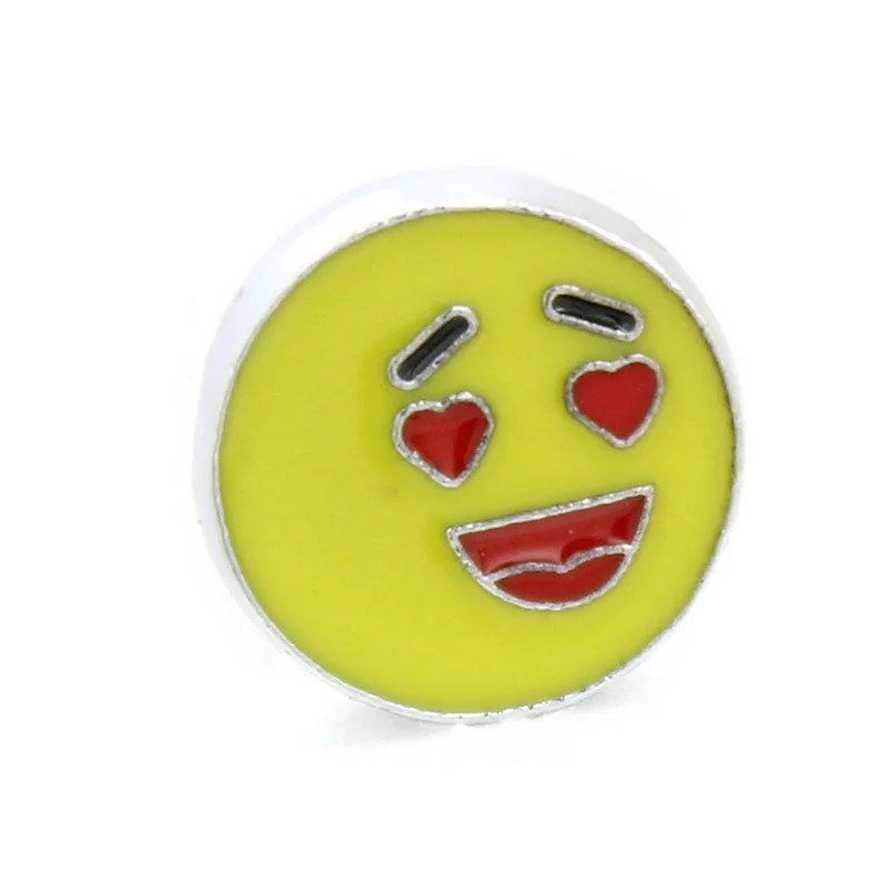 7 10 шт. Красивые 8 мм любовь слайд талисманы цинковый сплав Сердце слайд талисманы ювелирные изделия подходят браслет LSSC420-479 - Цвет: 7