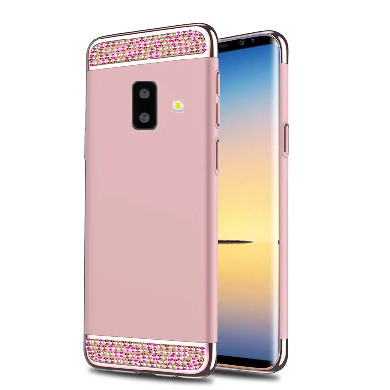 Ударопрочный чехол со стразами для Samsung Galaxy S9 S8 J6 A6 Plus A8 A7 2018 A3 2016 A5 2017 A70 A40 A10 A20