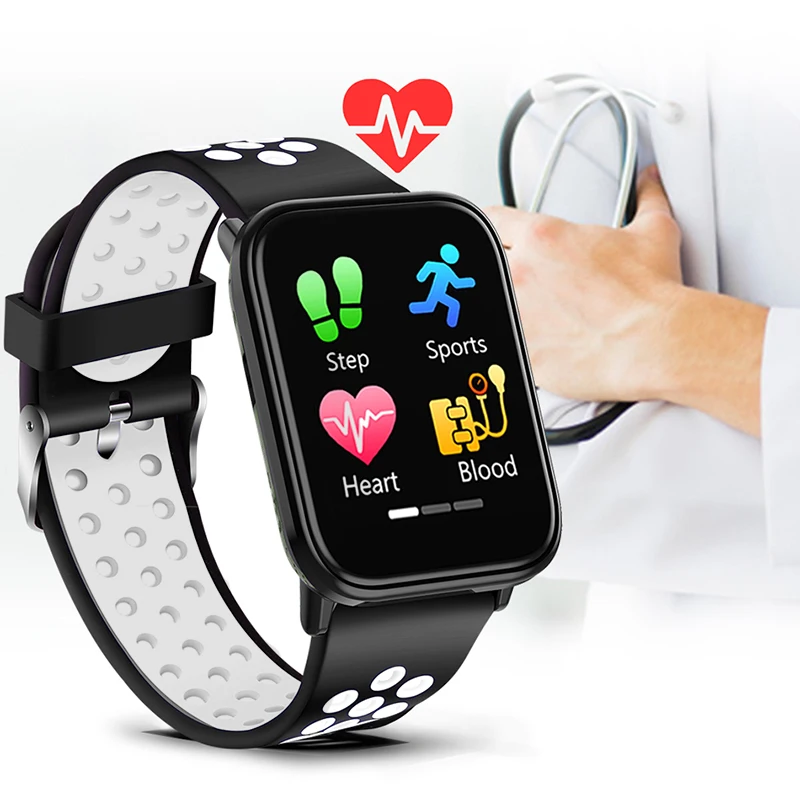 LIGE Smart Sport Bracelet IP67 Waterproof Fitness Watch Blood Pressure heart rate Monitor HD full Touch Screen For Android ios |