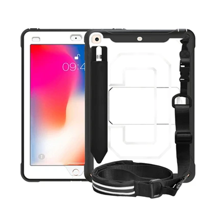 Белый Чехол с держателем для карандашей Ruged для apple ipad 9,7, для планшета, для детей, для друзей, противоударный защитный чехол с подставкой, наплечный ремень, для улицы, для автомобиля - Цвет: Белый