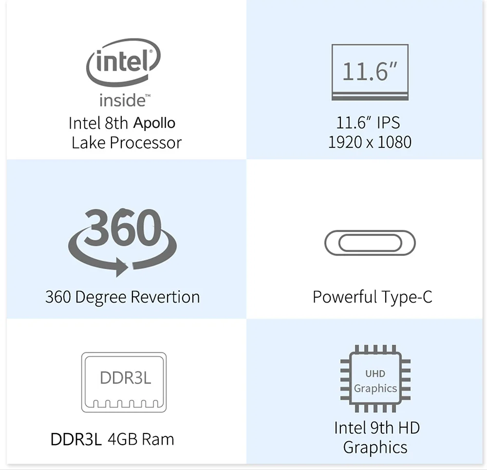 Джемпер EZbook X1 ноутбук 11 6 ''Тетрадь Windows 10 Intel Celeron Apollo Lake N3350 Dual Core 2 4 ГГц Гб DDR3L 128 GB