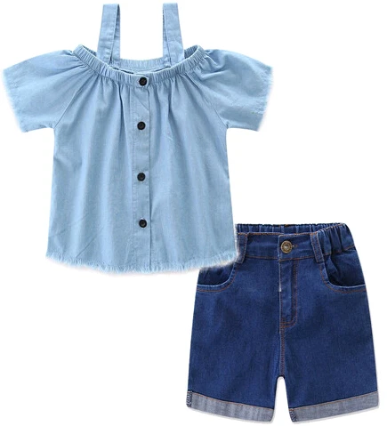 Tops and Shorts Платья для мамы и дочки; Джинсовый верх; сетчатый низ; семейный образ; одинаковые комплекты для мамы и дочки; платье для мамы и дочки; одежда - Цвет: Tops and Shorts