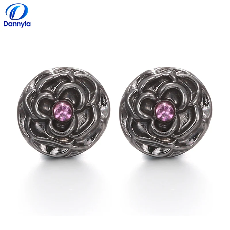 Beautiful Flower 12mm Snap Jewelry Fit Button Earring LSSN12MM21 | Украшения и аксессуары