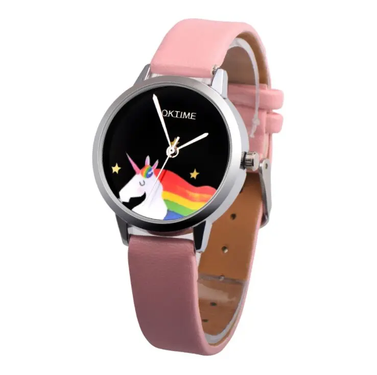 Женские наручные часы unicorn Модные Аналоговые кварцевые унисекс повседневные для детей 2019|Детские часы| |