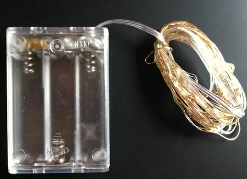 5 шт./лот медная проволока гирлянда 4 м 40 светодиодов ультратонкая работающая от