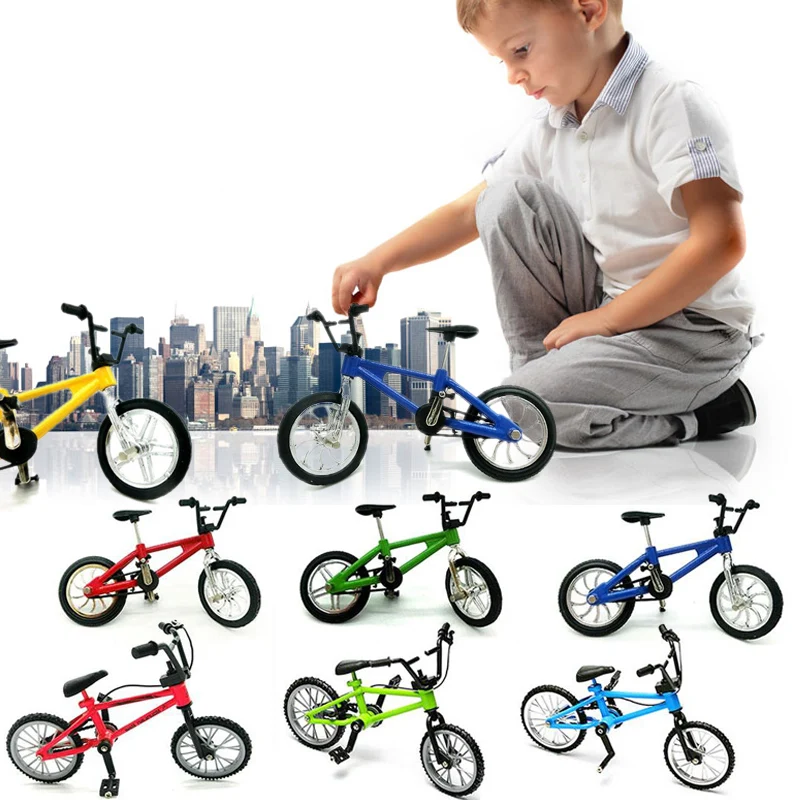 Мини-Пальчиковые игрушечные велосипеды bmx мини-велосипед горный велосипед Скутер для пальца вентилятор интерес игрушки коллекции Декор без тормоза Синий