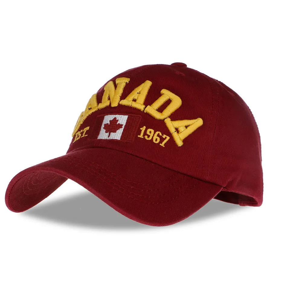 Новое поступление хлопок Gorras канадский бейсбольный CapBA378 флаг Канады бейсболка