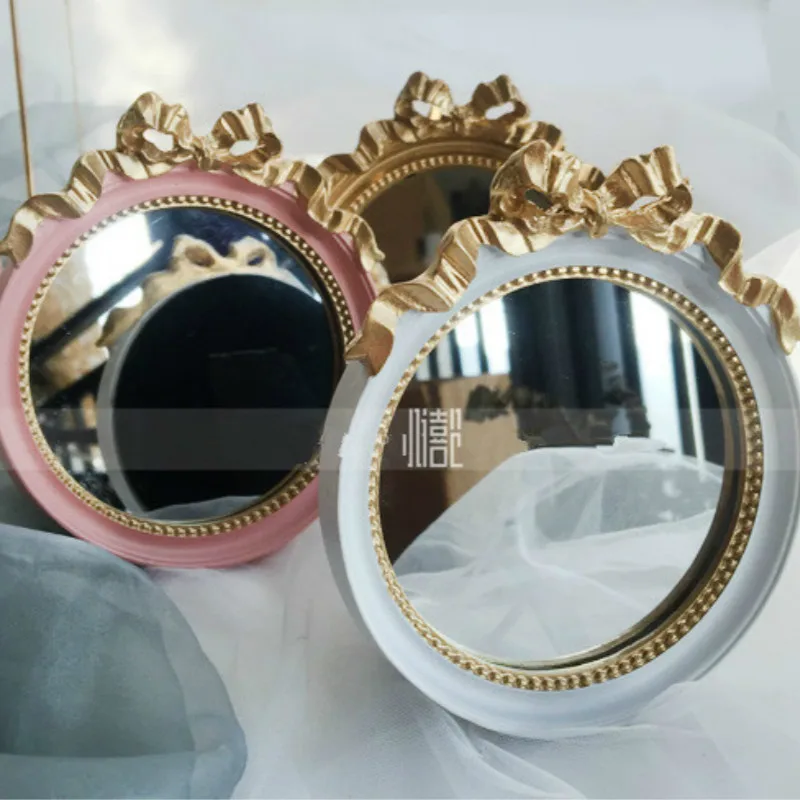 Дизайнерское золотистое зеркало для макияжа Benchtop одностороннее свадебное