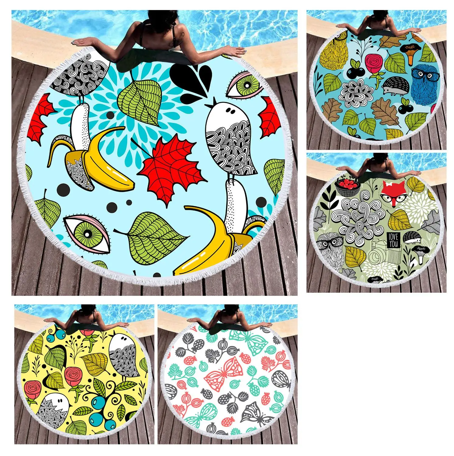 Бесплатная доставка подарок милое животное лиса Сова птицы Бабочка листья банан