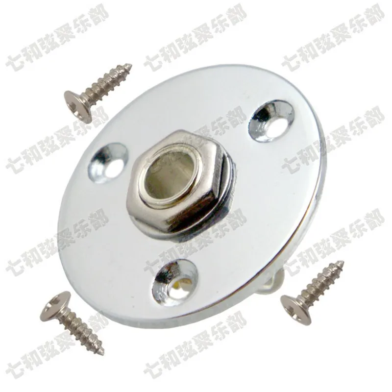 2 шт. хромированная круглая пластина 1/4 &quotразъем вход/выход разъем 6 35 для бас