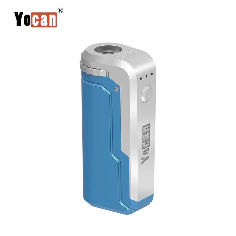 Синий Yocan UNI Mod коробка комплект подогрева батарея переменного напряжения 650 мАч с регулируемой высотой 510 резьба электронная сигарета мод Vape - Цвет: Синий