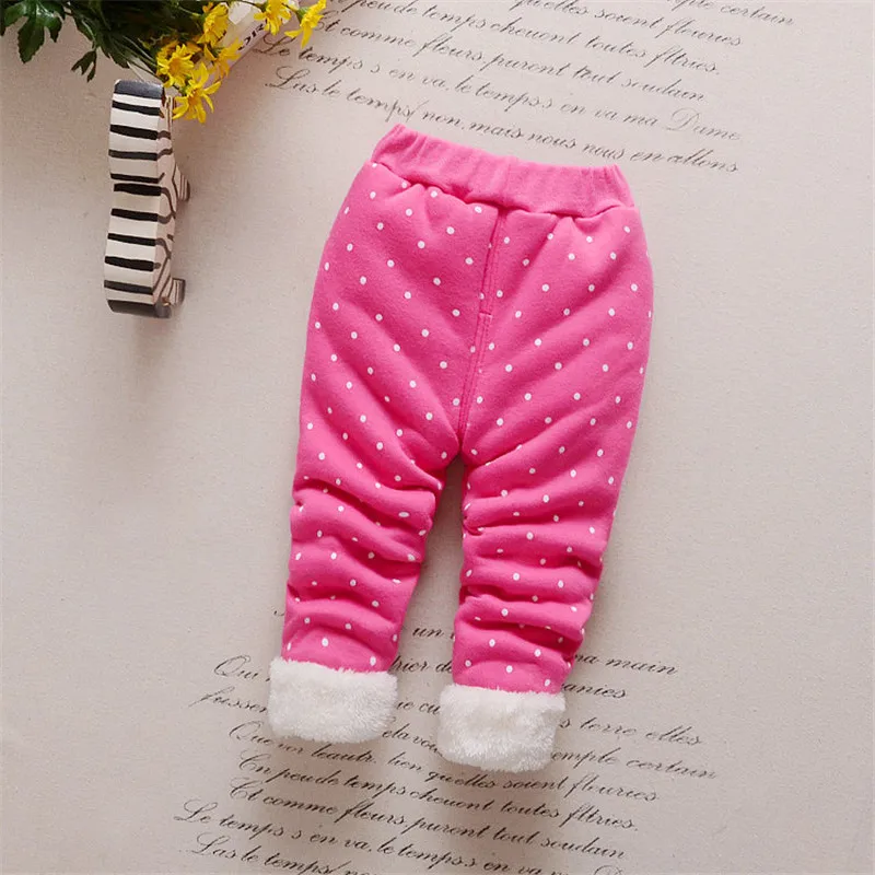 BibiCola baby girls pants winter warm leggings cartoon kids thicken velvet trousers for babies clothing | Мать и ребенок